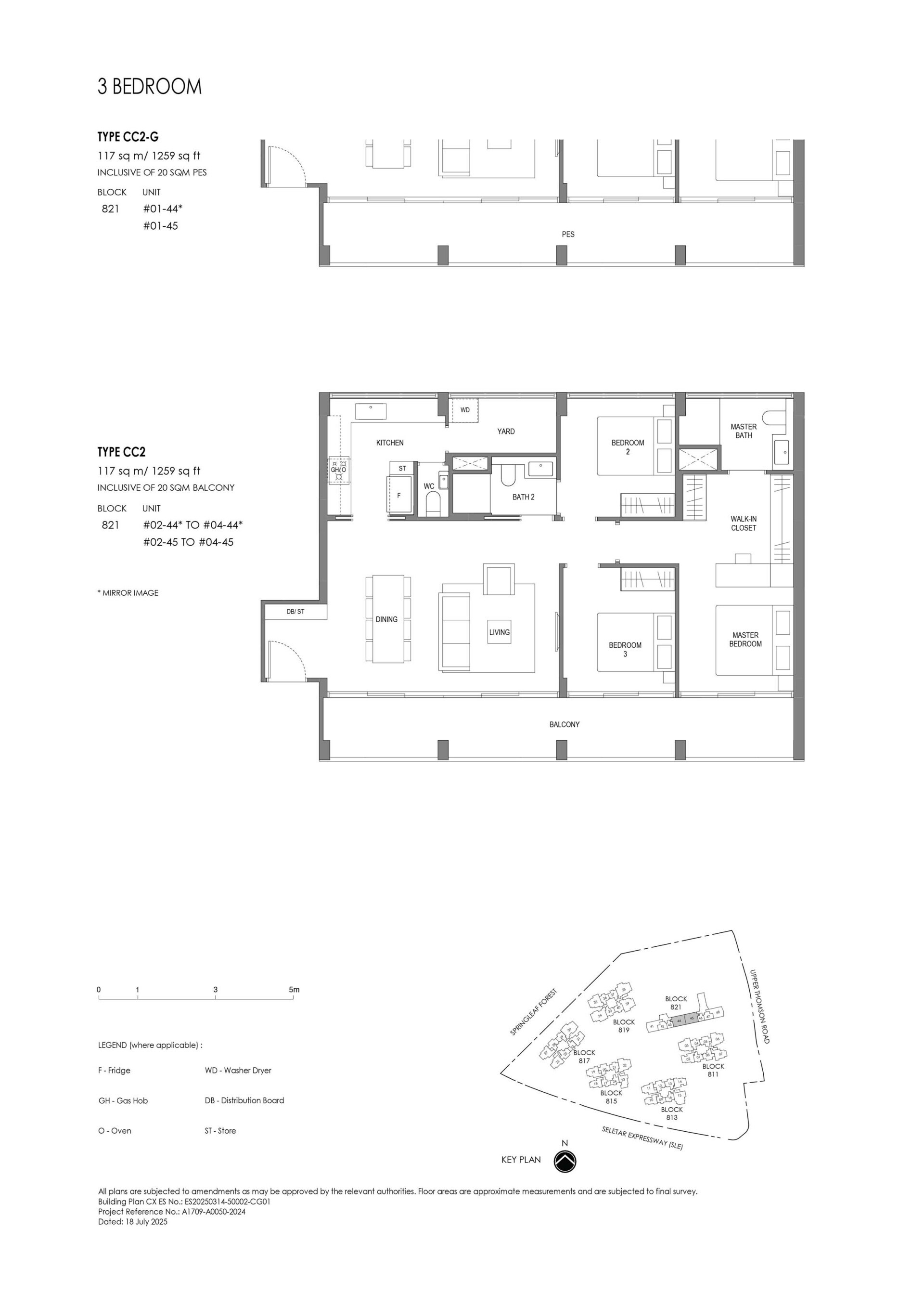 3 Bedroom (conserved building) Balcony/PES [CC2]